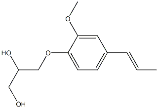 3-[2-Methoxy-4-(1-propenyl)phenoxy]-1,2-propanediol Structure