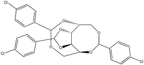 1-O,5-O:2-O,6-O:3-O,4-O-Tris(4-chlorobenzylidene)-D-glucitol Structure