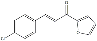 (E)-3-(4-クロロフェニル)-1-(2-フラニル)-2-プロペン-1-オン 化学構造式