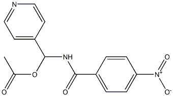 Acetic acid (4-pyridinyl)(4-nitrobenzoylamino)methyl ester 结构式