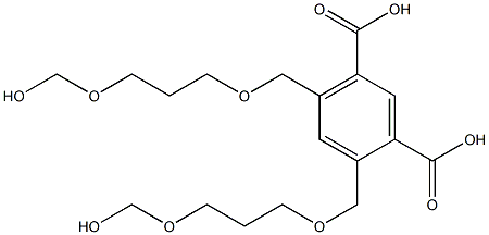 4,6-Bis(7-hydroxy-2,6-dioxaheptan-1-yl)isophthalic acid Structure