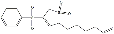 2,5-Dihydro-2-(5-hexenyl)-4-phenylsulfonylthiophene 1,1-dioxide,,结构式
