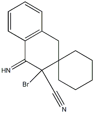 4-イミノ-3-ブロモスピロ[ナフタレン-2(1H),1'-シクロヘキサン]-3-カルボニトリル 化学構造式