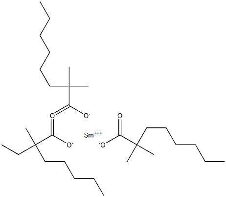 Samarium(III)bis(2,2-dimethyloctanoate)(2-ethyl-2-methylheptanoate) Structure