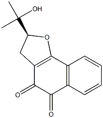 2,3-ジヒドロ-2α-(1-ヒドロキシ-1-メチルエチル)ナフト[1,2-b]フラン-4,5-ジオン 化学構造式