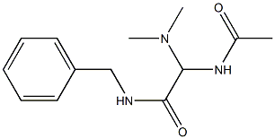 2-アセチルアミノ-2-ジメチルアミノ-N-ベンジルアセトアミド 化学構造式