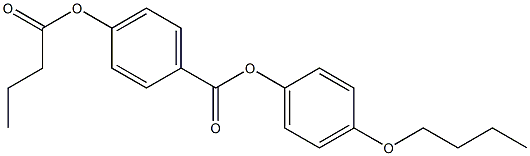p-Butanoyloxybenzoic acid p-butoxyphenyl ester Struktur