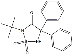 4,4-ジフェニル-2-tert-ブチル-3-オキソ-1,2,5-チアジアゾリジン1,1-ジオキシド 化学構造式