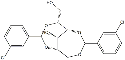 2-O,5-O:3-O,6-O-Bis(3-chlorobenzylidene)-L-glucitol Structure