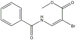 (E)-2-Bromo-3-(benzoylamino)propenoic acid methyl ester Structure