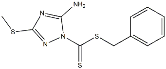 5-アミノ-3-(メチルチオ)-1H-1,2,4-トリアゾール-1-ジチオカルボン酸ベンジル 化学構造式