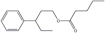 Pentanoic acid 3-phenylpentyl ester Struktur