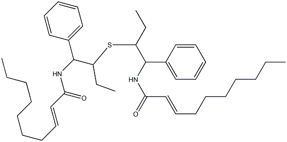 2-[[(2E)-2-デセノイル]アミノ]エチル(2-フェニルエチル)スルフィド 化学構造式