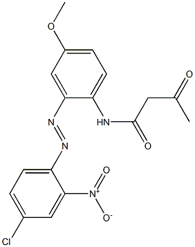 2-Acetyl-2'-(4-chloro-2-nitrophenylazo)-4'-methoxyacetanilide 结构式