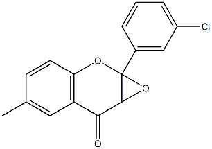 2,3-Epoxy-2,3-dihydro-5'-chloro-6-methylflavone 结构式