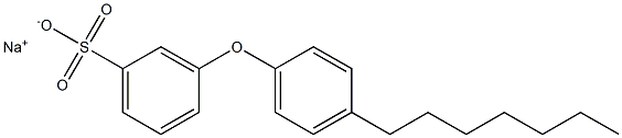 3-(4-Heptylphenoxy)benzenesulfonic acid sodium salt Structure