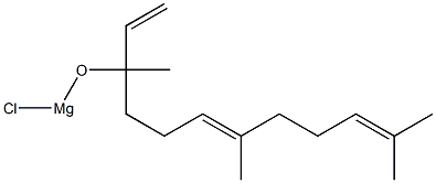 1-Vinyl-1,5,9-trimethyl-4,8-decadienyloxymagnesium chloride Struktur