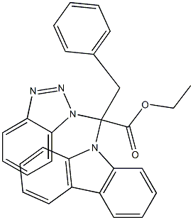 2-(1H-Benzotriazol-1-yl)-2-(9H-carbazol-9-yl)-3-phenylpropanoic acid ethyl ester Structure