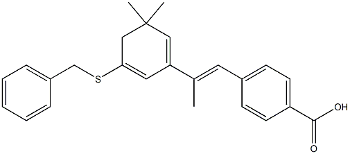 4-[(E)-2-[(3,3-Dimethyl-2,3-dihydro-1-benzothiophen)-5-yl]-1-propenyl]benzoic acid Struktur