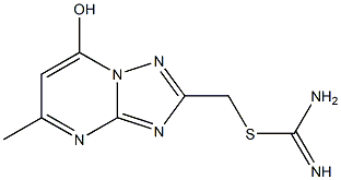 Carbamimidothioic acid (7-hydroxy-5-methyl[1,2,4]triazolo[1,5-a]pyrimidin-2-yl)methyl ester Struktur