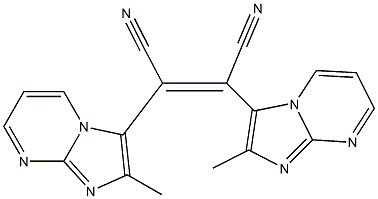 (Z)-2,3-ビス(2-メチルイミダゾ[1,2-a]ピリミジン-3-イル)-2-ブテンジニトリル 化学構造式