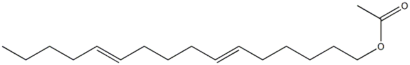 Acetic acid [(6E,11E)-6,11-hexadecadienyl] ester Struktur