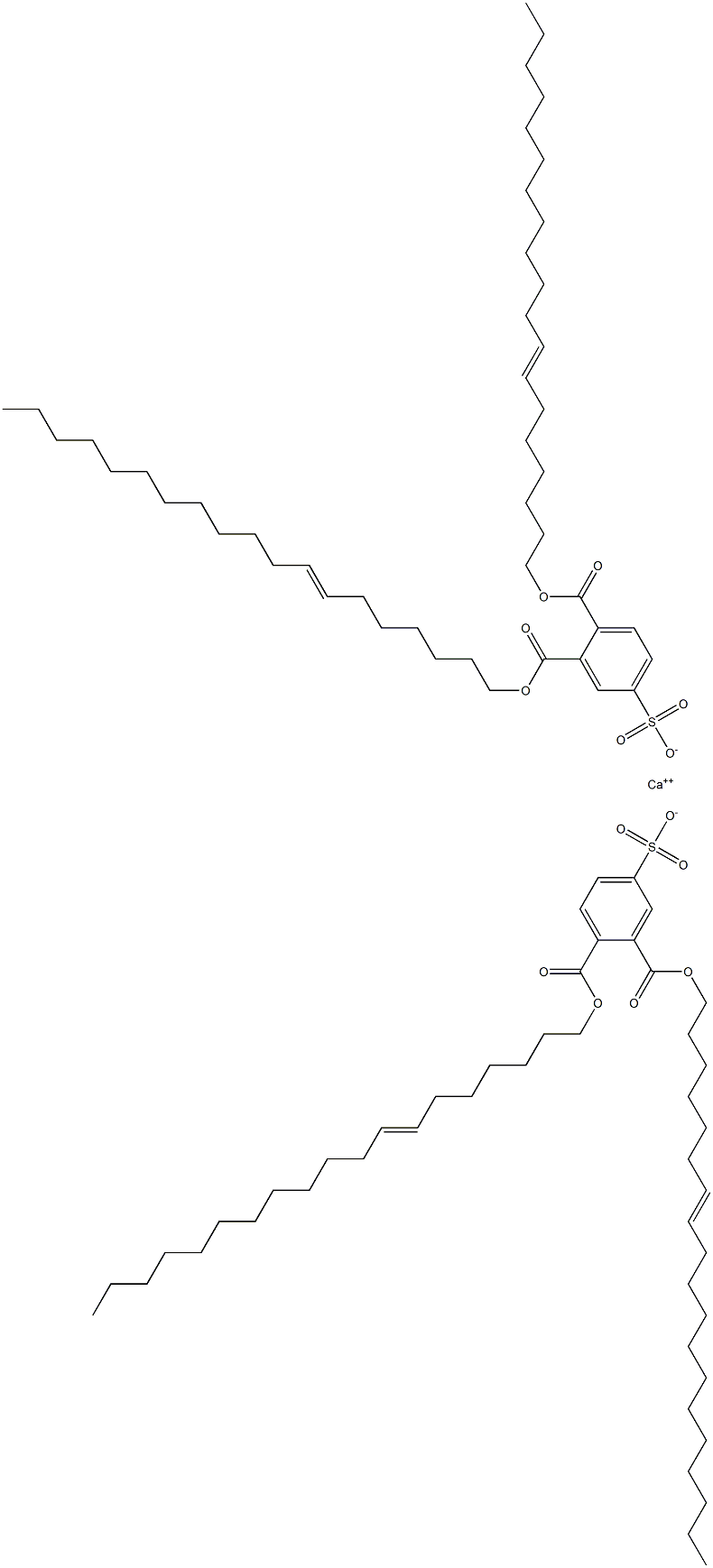 Bis[3,4-di(7-nonadecenyloxycarbonyl)benzenesulfonic acid]calcium salt Structure