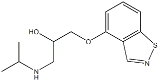 4-(2-ヒドロキシ-3-イソプロピルアミノプロポキシ)-1,2-ベンゾイソチアゾール 化学構造式
