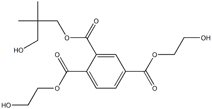1,2,4-Benzenetricarboxylic acid 1,4-bis(2-hydroxyethyl)2-(3-hydroxy-2,2-dimethylpropyl) ester 结构式