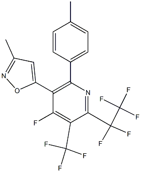 2-(Pentafluoroethyl)-3-(trifluoromethyl)-4-fluoro-5-(3-methylisoxazol-5-yl)-6-(4-methylphenyl)pyridine