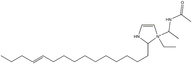 1-[1-(Acetylamino)ethyl]-1-ethyl-2-(11-pentadecenyl)-4-imidazoline-1-ium Struktur