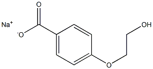 p-(2-Hydroxyethoxy)benzoic acid sodium salt Structure