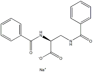 [S,(-)]-2,3-Bis(benzoylamino)propionic acid sodium salt Structure