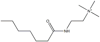 2-(Heptanoylamino)-N,N,N-trimethylethanaminium Struktur