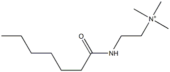 2-(Heptanoylamino)-N,N,N-trimethylethanaminium Structure