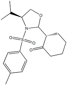 (2S)-2-[(2S,4S)-4-Isopropyl-3-(4-methylphenylsulfonyl)oxazolidin-2-yl]-1-cyclohexanone 结构式
