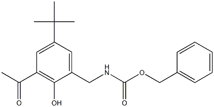 3-Acetyl-5-tert-butyl-2-hydroxybenzylcarbamic acid benzyl ester Structure