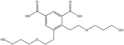 4,5-Bis(6-hydroxy-3-oxahexan-1-yl)isophthalic acid Structure