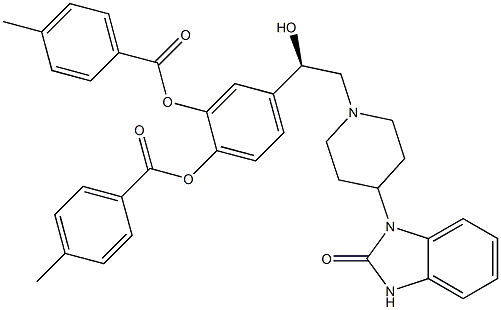 4-[(R)-2-[4-[(2,3-Dihydro-2-oxo-1H-benzimidazol)-1-yl]-1-piperidinyl]-1-hydroxyethyl]-1,2-phenylenebis(4-methylbenzoate)
