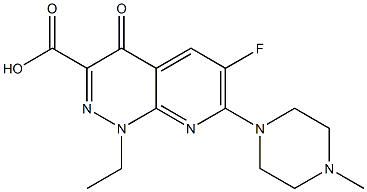 6-Fluoro-1-ethyl-7-(4-methylpiperazino)-1,4-dihydro-4-oxopyrido[2,3-c]pyridazine-3-carboxylic acid Structure