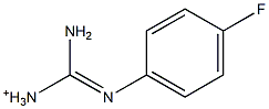 2-(4-Fluorophenyl)guanidinium Struktur