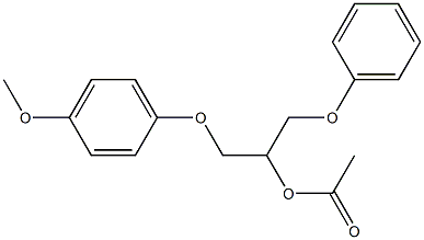 Acetic acid 1-(phenoxymethyl)-2-(4-methoxyphenoxy)ethyl ester Structure