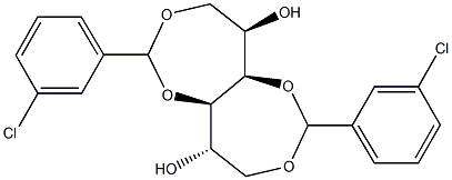 1-O,4-O:3-O,6-O-Bis(3-chlorobenzylidene)-D-glucitol Structure