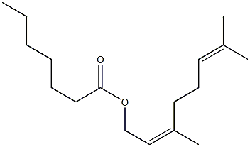 Heptanoic acid (Z)-3,7-dimethyl-2,6-octadienyl ester 结构式