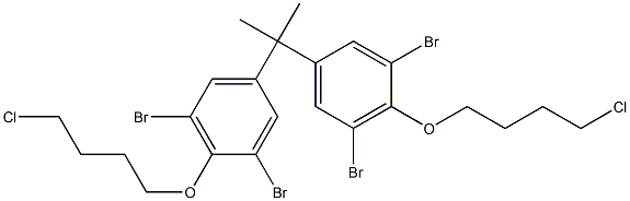 2,2-Bis[3,5-dibromo-4-(4-chlorobutoxy)phenyl]propane Structure