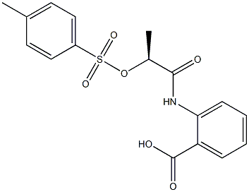 (-)-2-[(S)-2-(p-Toluenesulfonyloxy)propionylamino]benzoic acid 结构式