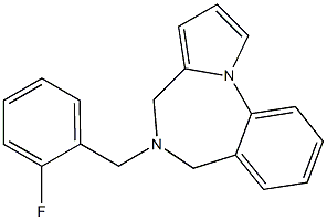 5-(2-Fluorobenzyl)-5,6-dihydro-4H-pyrrolo[1,2-a][1,4]benzodiazepine 结构式