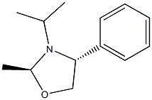 (2S,4R)-2-Methyl-3-isopropyl-4-phenyloxazolidine 结构式