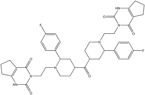 4-Fluorophenyl[1-[2-[(2,3,4,5,6,7-hexahydro-2,4-dioxo-1H-cyclopentapyrimidin)-3-yl]ethyl]piperidin-4-yl] ketone Structure