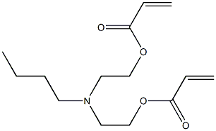 ジアクリル酸[(ブチルイミノ)ビス(2,1-エタンジイル)] 化学構造式